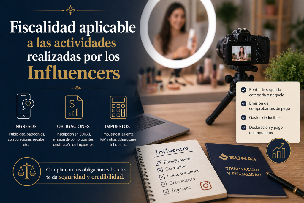 Fiscalidad aplicable a las actividades realizadas por los Influencers