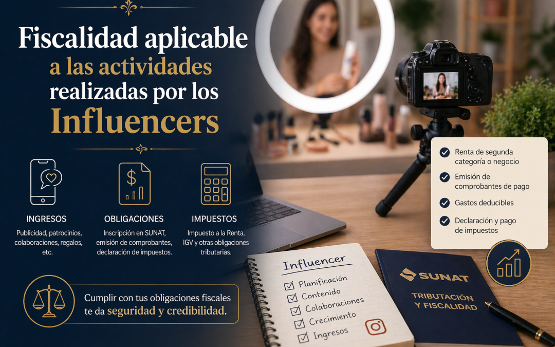 Fiscalidad aplicable a las actividades realizadas por los Influencers