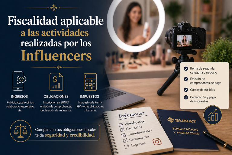 Fiscalidad aplicable a las actividades realizadas por los Influencers